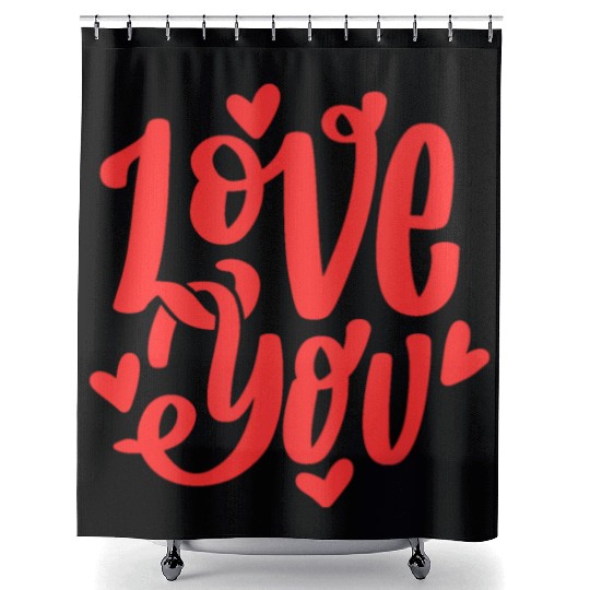 Love You Collection: Embrace Heartfelt Moments Shower Curtains