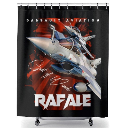 Dassault Rafale French Fighterjet Aircraft Shower Curtains