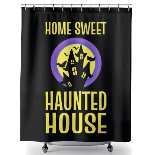 Home Sweet Haunted House Ghost Hunter Shower Curtains