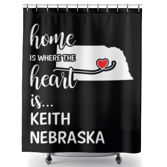 Keith County Nebraska Is Where My Heart Is Gift Shower Curtains