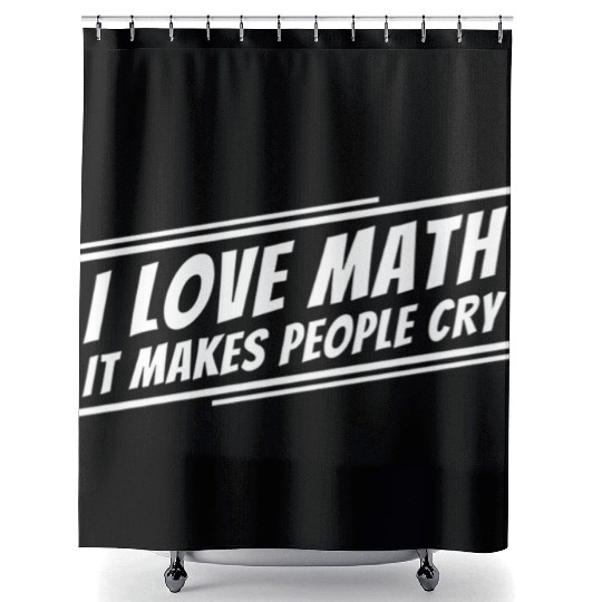 I Love Math Funny Math Teacher Shower Curtains