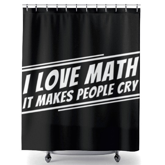 I Love Math Funny Math Teacher Shower Curtains