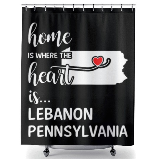Lebanon County Pennsylvania Is Where My Heart Is Shower Curtains
