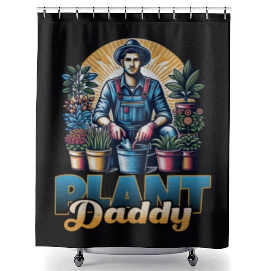 Plant Daddy Shower Curtains
