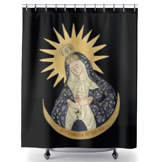 Mary of the Gate of Dawn Catholic Shower Curtains