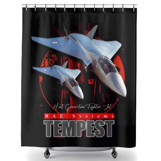 BAE Systems Tempest Next-Generation Fighter Jet Shower Curtains