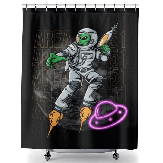 Area 51 Alien Shower Curtains