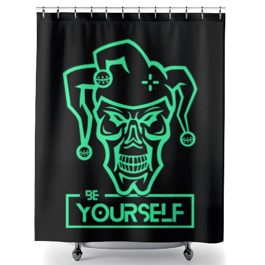 Be Yourself Crazy Joker neon Style Design Shower Curtains