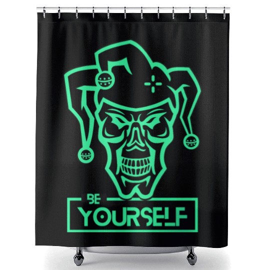 Be Yourself Crazy Joker neon Style Design Shower Curtains