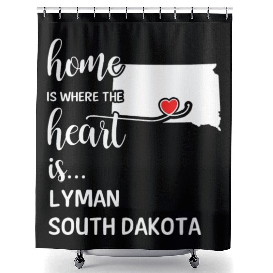 Lyman County South Dakota Is Where My Heart Is Shower Curtains