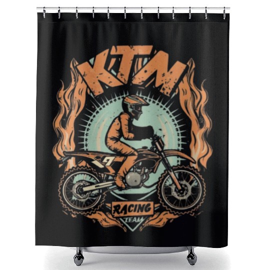 ktm racing design Shower Curtains
