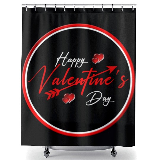 Happy Valentine's Day. Shower Curtains