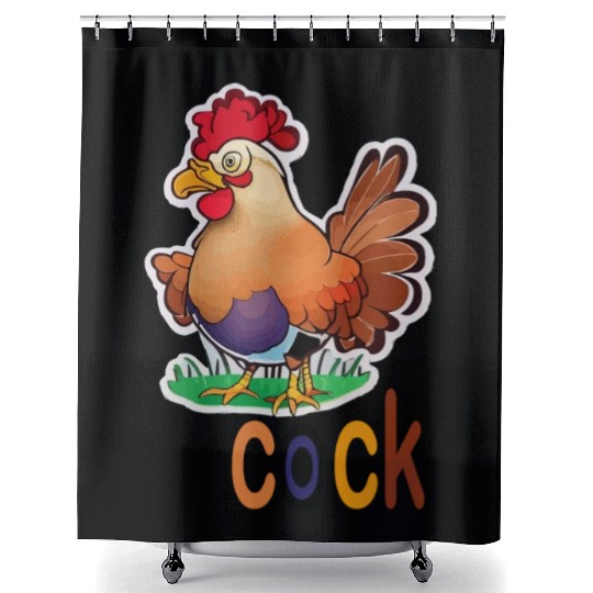 cute cock animal Shower Curtains