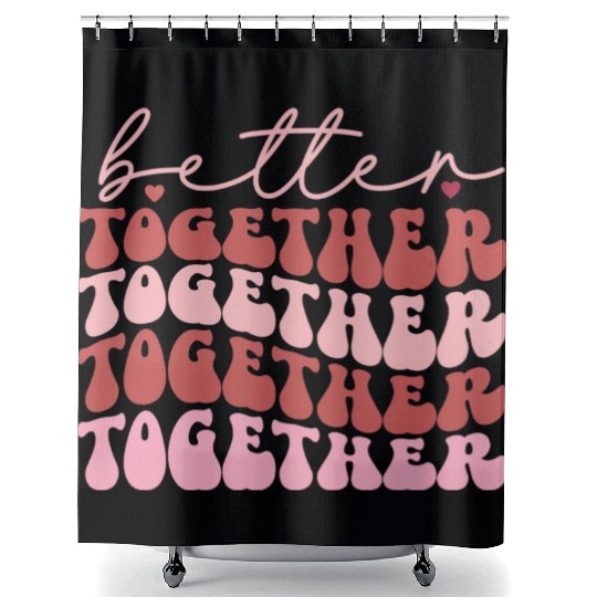 Harmonious Unity : Better together Shower Curtains