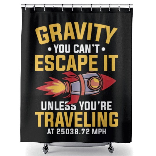 Space Engineer Rocket Scientist Aviation Shower Curtains