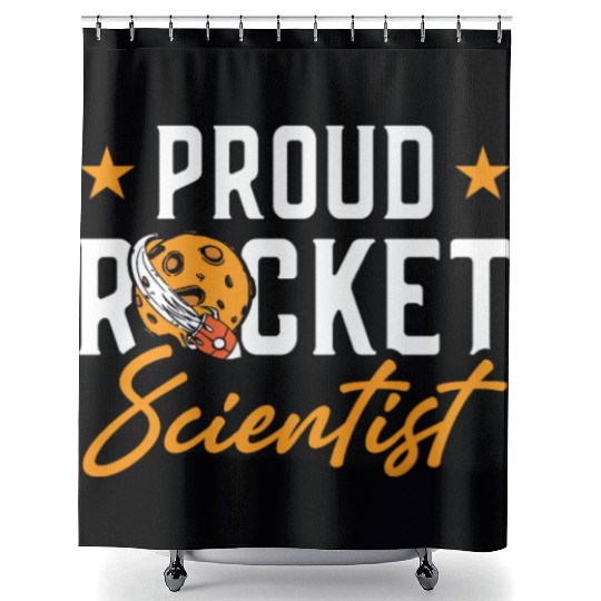 Proud Rocket Scientist Planet Space Ride Gift Shower Curtains