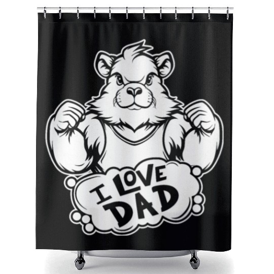 Guinea Pig Cavy I Love Dad Shower Curtains