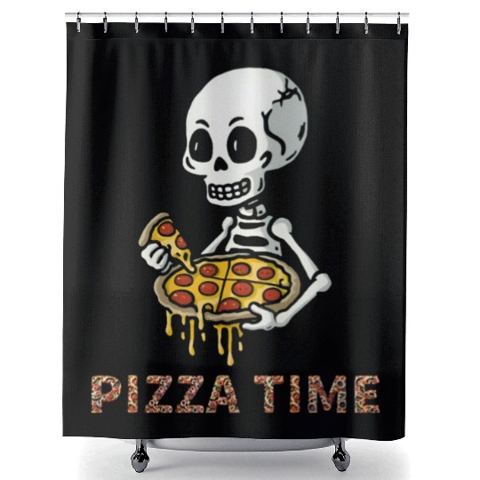Cheesy Laughs: Pizza Apparel Shower Curtains