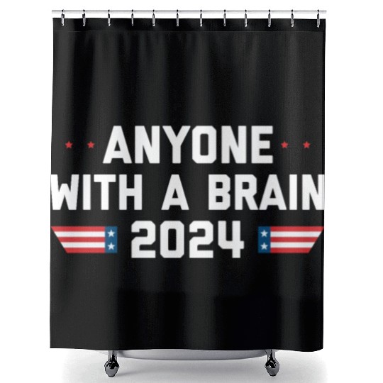 2024 Brain Vote Democracy Anti-Trump Shower Curtains