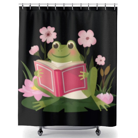 Frog Cottagecore Naturecore Children Shower Curtains