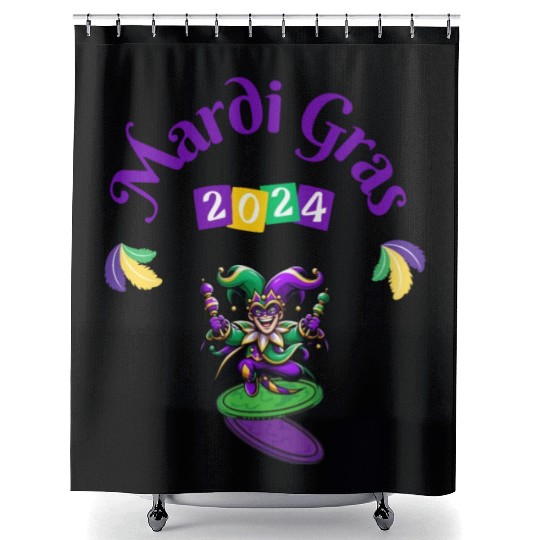 Mardi gras Funny Nola New orleans Louisiana Shower Curtains