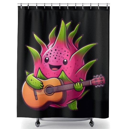Dragon Fruit Jam: Playing the Guitar Shower Curtains