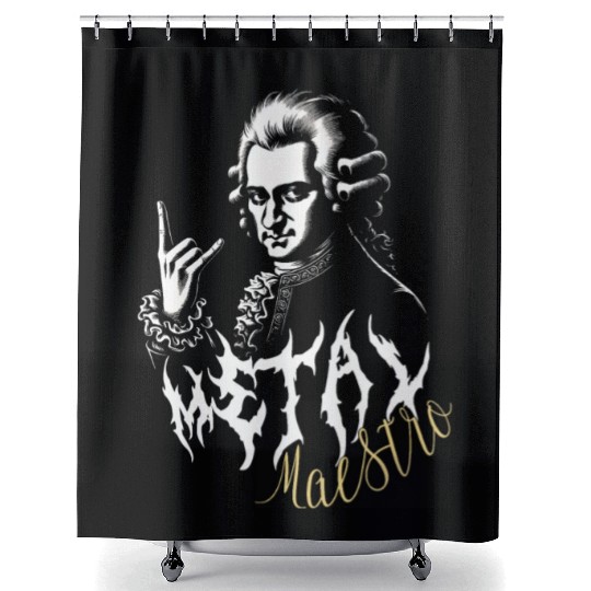 Mozart Rocks: Classical Meets Metal Shower Curtains