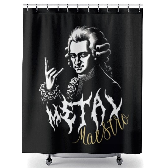 Mozart Rocks: Classical Meets Metal Shower Curtains