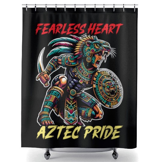 Aztec Jaguar Warrior Aztec Culture Indigenous Shower Curtains