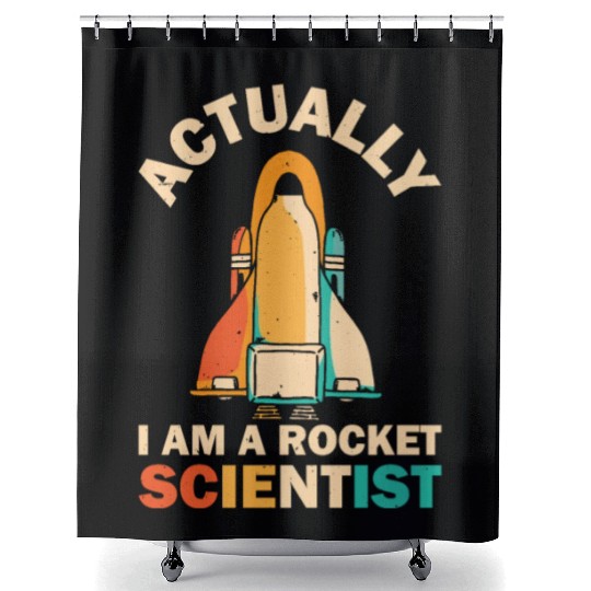 Retro Rocket Scientist Space Shuttle Shower Curtains