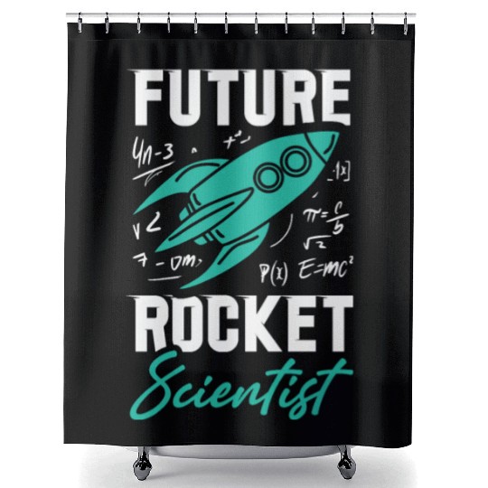 Rocket Scientist Future Mathematician Racket Shower Curtains