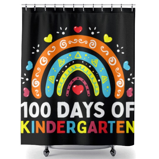 100 Days of Kindergarten School Teacher or Shower Curtains