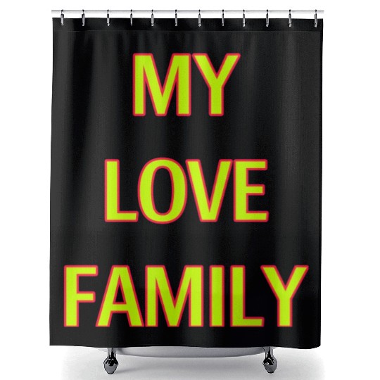 MY LOVE FAMILY USA Shower Curtains