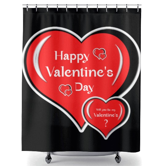 Valentine's Day. Shower Curtains