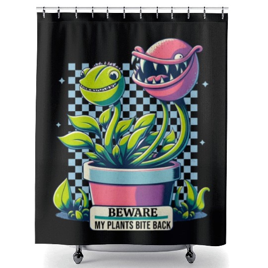 Beware- Carnivorous Plants Shower Curtains