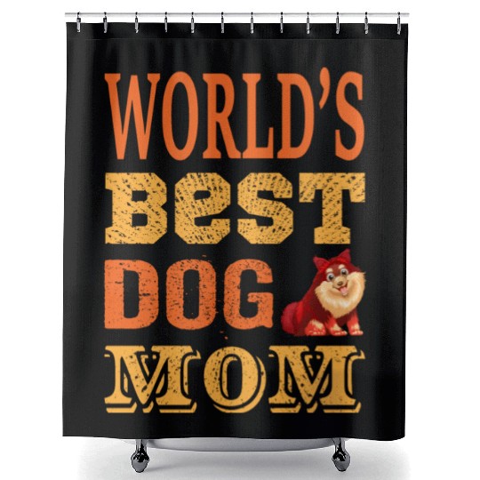 World best dog mom Shower Curtains