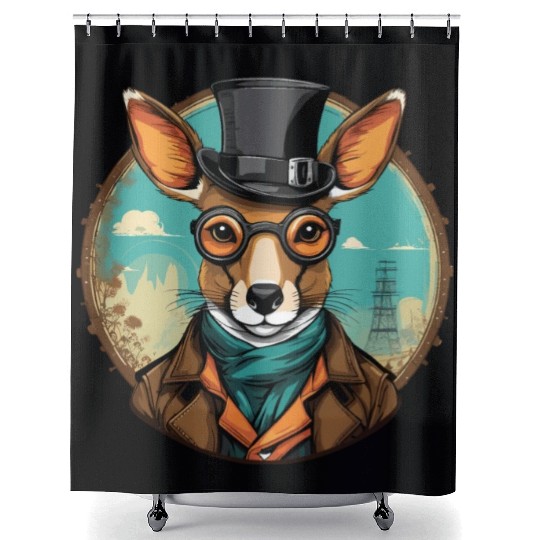 Kangaroo Shower Curtains