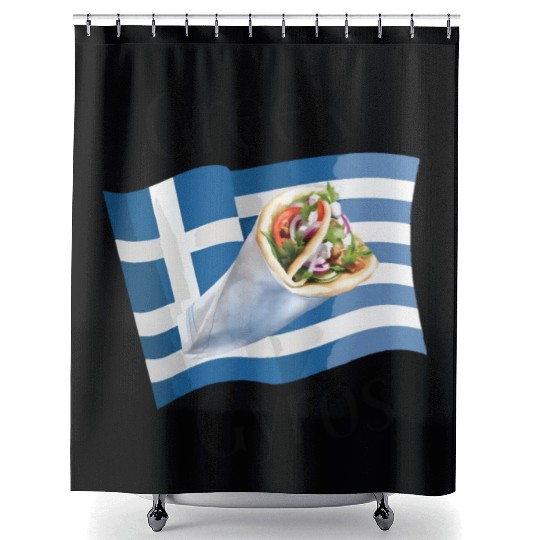 Greek Gyros Shower Curtains