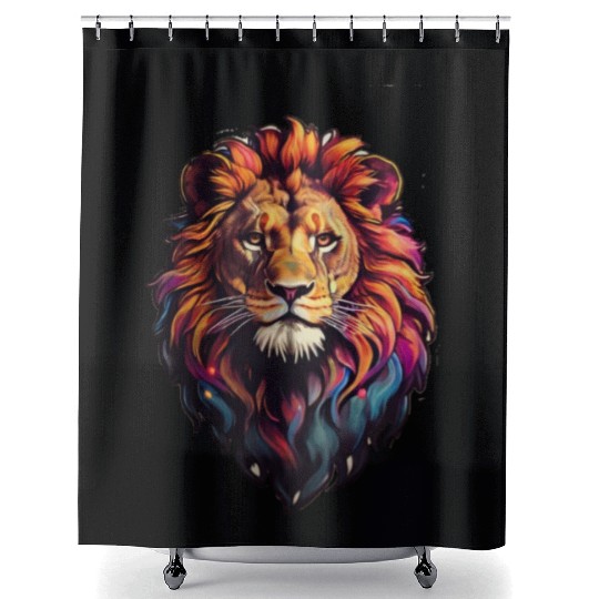Lion design Shower Curtains