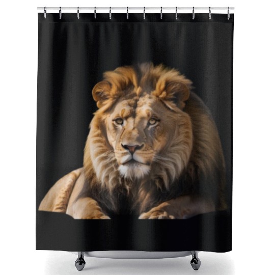 picture of a lion Shower Curtains
