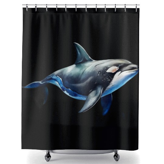 killer whale Shower Curtains