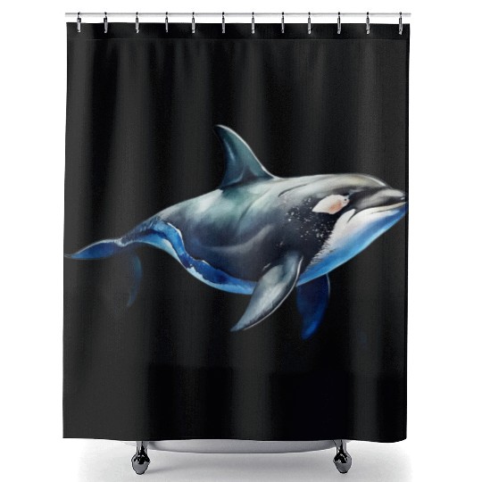 killer whale Shower Curtains