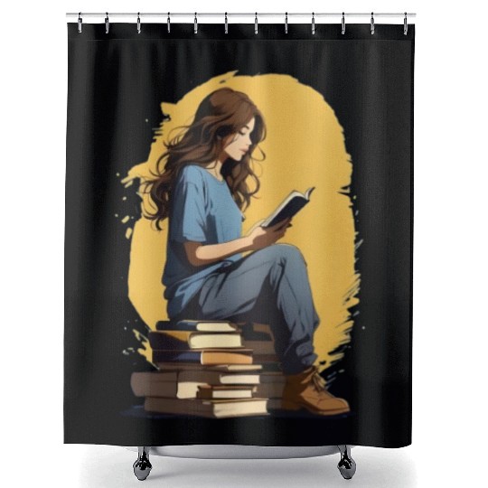 Girl studying Shower Curtains