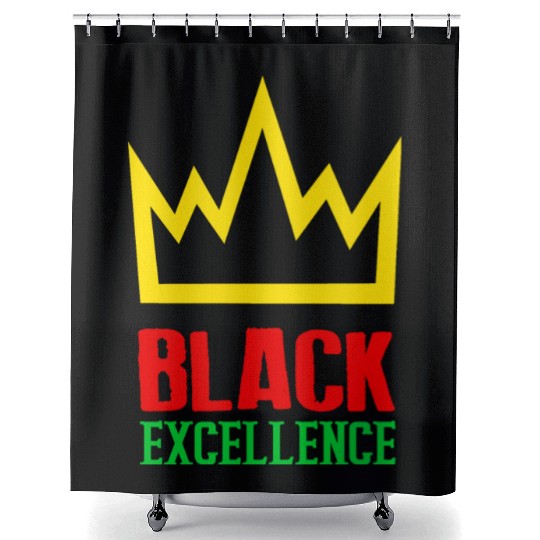 Black Excellence Shower Curtains