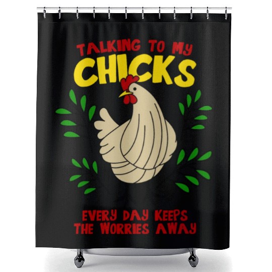 Poultry Chickens Chicken Farmer Shower Curtains