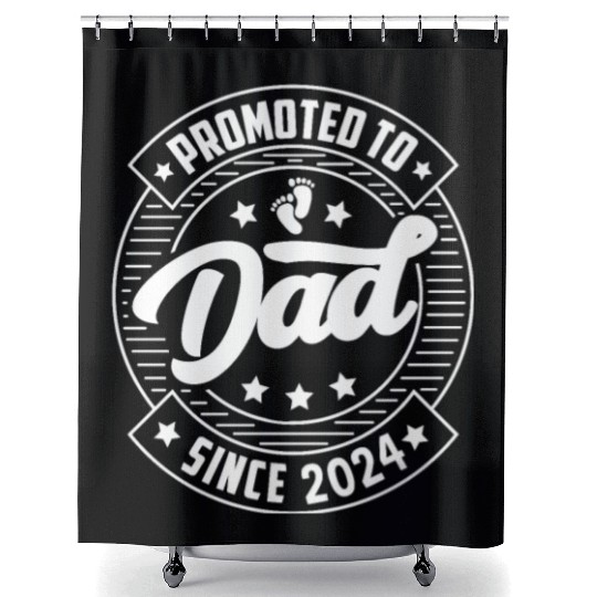 Dad 2024 Quotes for Birth of Son Daughter Shower Curtains