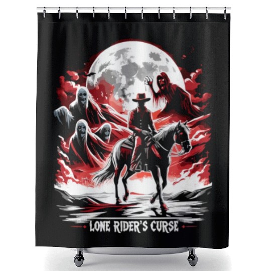 Cowboy Barn Bull Rider Rodeo Country Western Gift Shower Curtains