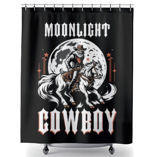 Cowboy Barn Bull Rider Rodeo Country Western Gift Shower Curtains
