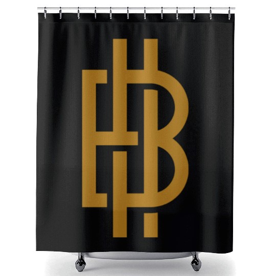 Bitcoin Logo Gold Shower Curtains