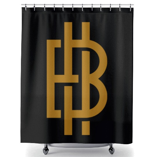 Bitcoin Logo Gold Shower Curtains